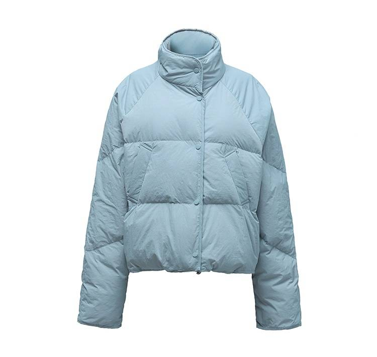 Kleiner Stehkragen grün 2023 Winter neuer Stil, gut aussehende High-End-Jacke mit Baumwollclip für Damen_voghion.com