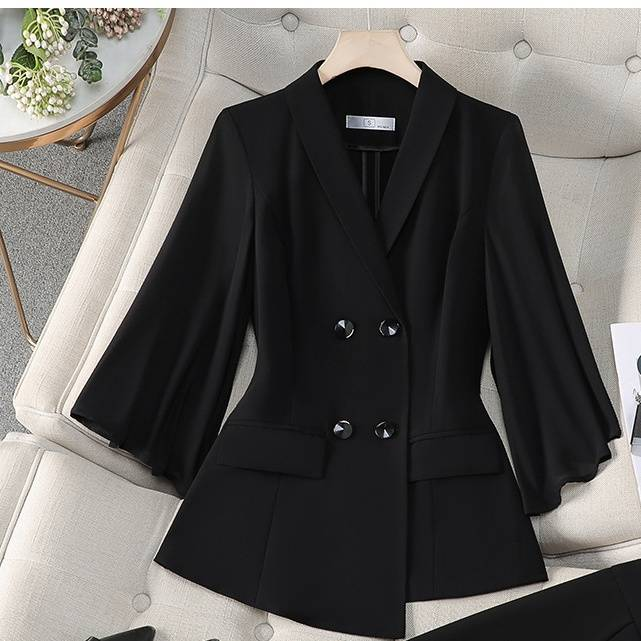 Women's Clothing High end Butterfly Sleeve Chiffon Suit Set Fashionable Waist Temperament Formal Suit_voghion.com
