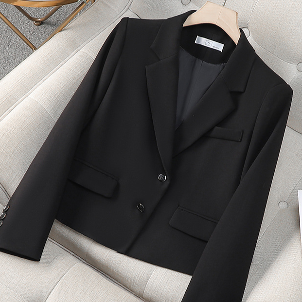 Damenbekleidung Graue Anzugjacke für Damen Hochwertige formelle Arbeitskleidung Herbst und Winter Neue Temperamentkleidung für den Pendlerberuf_voghion.com