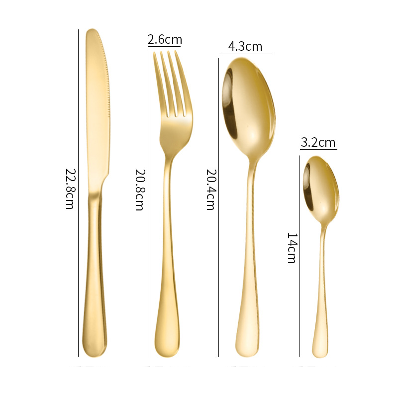 1010 Series 24-Piece Stainless Steel Cutlery Set - Steak Knife & Fork Set With Dinner Spoon, Premium Dining Utensils For Western Cuisine In Gift Box_voghion.com