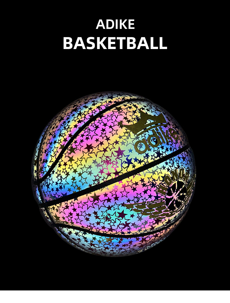 Palla da basket riflettente piena di stelle modello come regalo di compleanno per il fidanzato n. 7 Palla da basket Palla da basket_voghion.com