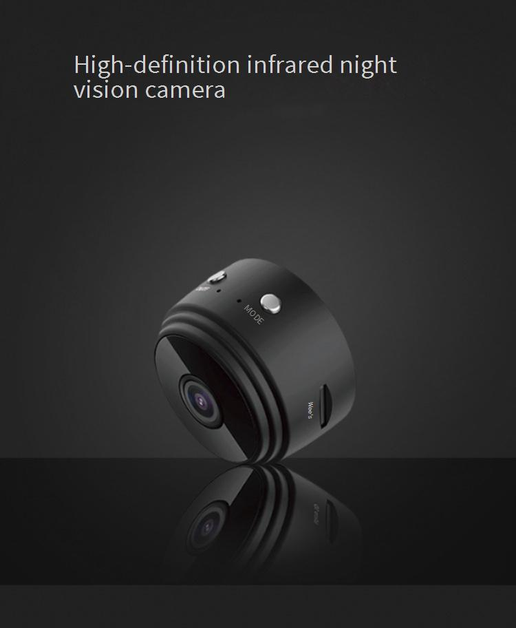 A9 WiFi drošības kamera — 1080P HD vieda bezvadu novērošana, nakts redzamība un kustību noteikšana, iekštelpu/āra IP kamera (pievieno un lieto)_voghion.com