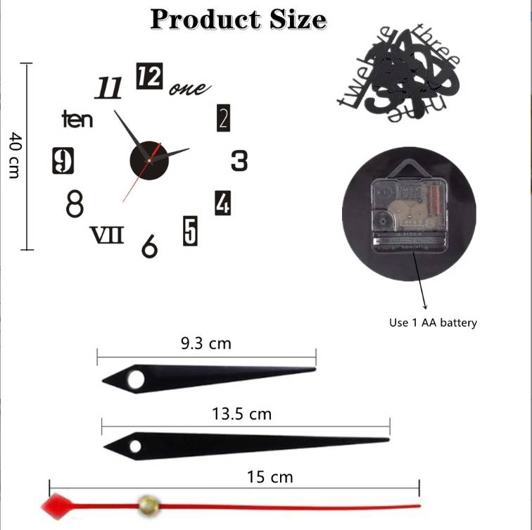 Nuovo orologio da parete in acrilico con numeri romani 3D, adesivo alla moda, fai da te, orologi al quarzo, decorazione per la casa, adesivi per soggiorno_voghion.com