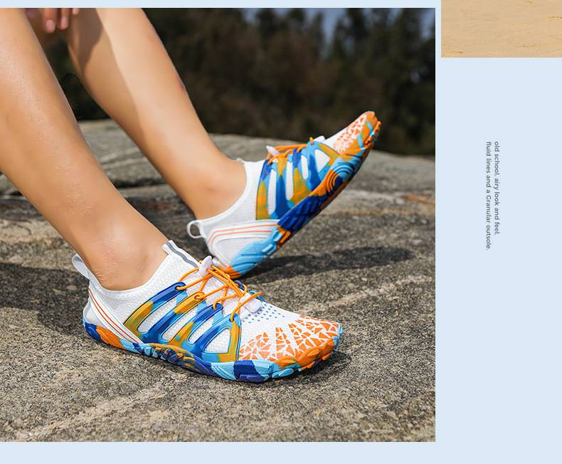 Scarpe da acqua unisex ad asciugatura rapida con suola antiscivolo - Calzini leggeri per nuoto, spiaggia, escursionismo e avventure all'aria aperta (nero/giallo/blu/viola)_voghion.com