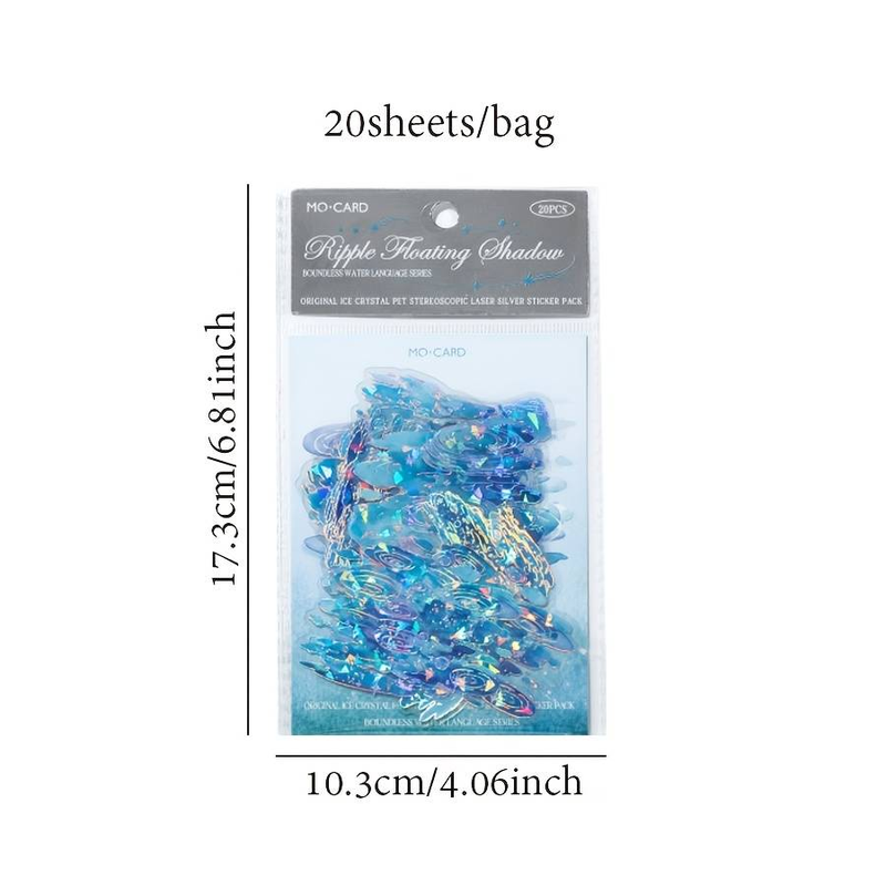 120pcs/6pack Elegant Watercolor Droplet And Vortex Sticker Set - PET Material, Perfect For Notebooks, Journals, And Crafts_voghion.com
