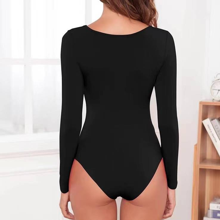 Nahtloser trägerloser Shapewear-Bodysuit – Bauchkontrolle und Brustunterstützung, Ganzkörperformer für Damen, ultra-dehnbare, schlankmachende Langarmshirts_voghion.com