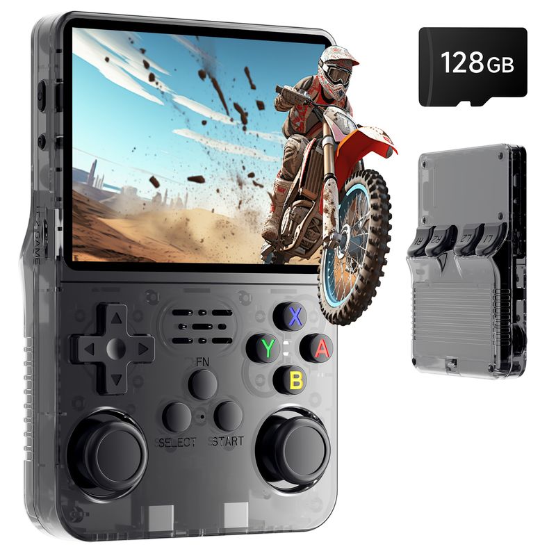 Game Console Equipped With 128GB Memory Card, 3.5-inch IPS HD Screen, 20+classic Emulators, Dual Power Options, Rechargeable Battery_voghion.com