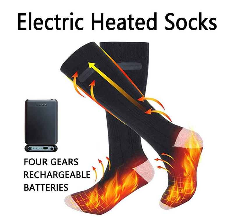 Cross Border Exclusive beheizbare Socken, wiederaufladbar, wärmend und wärmeerzeugend für den Winter, elektrische Heizsocken für Skifahren und Radfahren im Freien_voghion.com