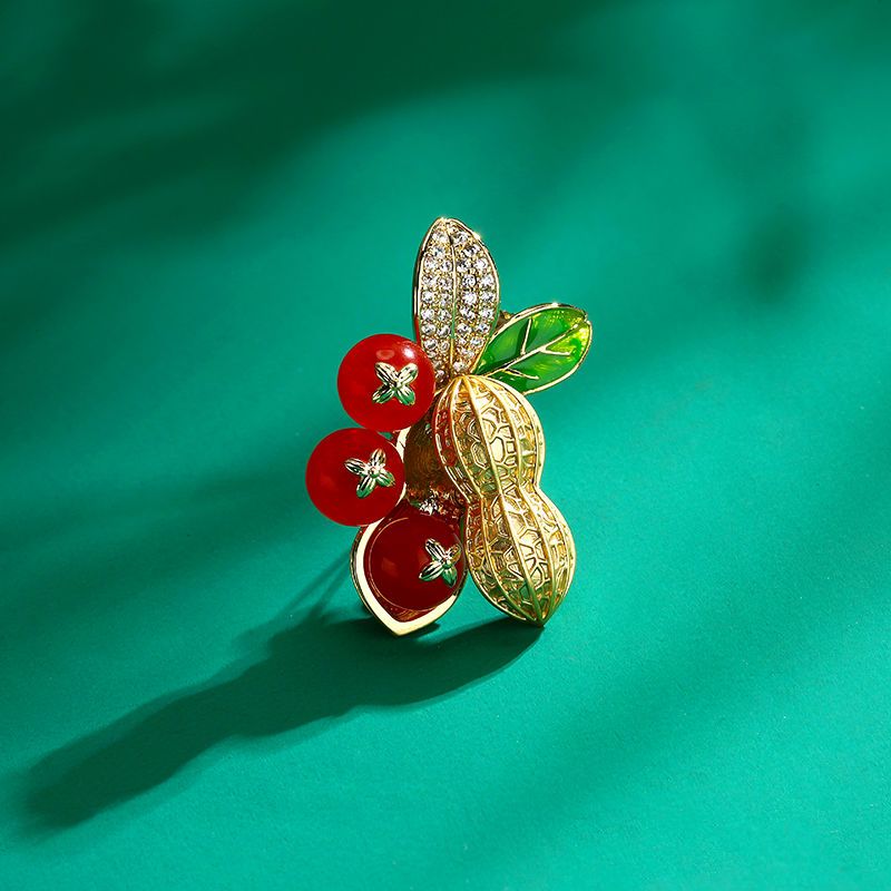 Peanut Brooch Women's Anti-light Personality Temperament Jacket Cardigan Corsage Neckline Pin_voghion.com