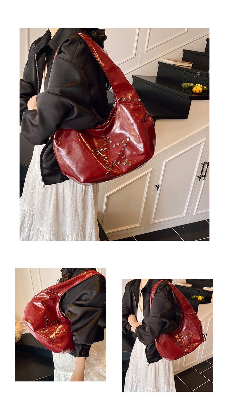 Stylish Women's Shoulder Bag - Elegant Retro Design With Spacious Interior Daily Commute And Casual Outings Large Capacity Commuting Dumpling Bag_voghion.com