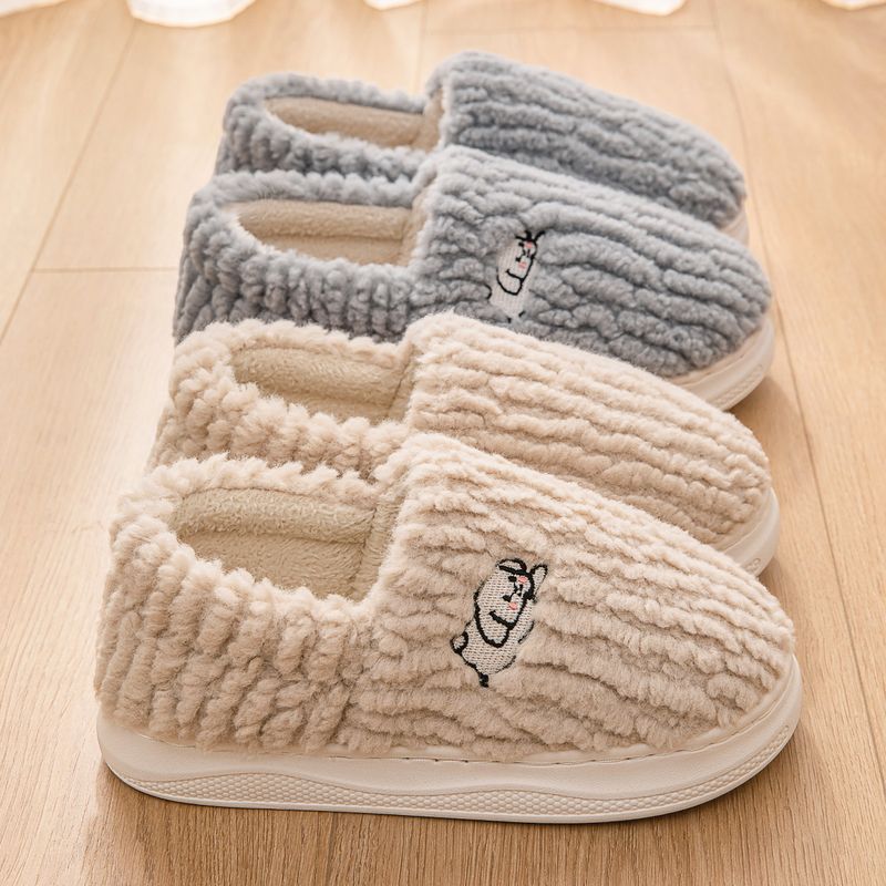 Lidani Baumwolle Frauen Im Winter 2025 Neue Indoor Hause Tasche Mit Rutschfeste Und Warme Plüsch Hausschuhe Für Männer_voghion.com