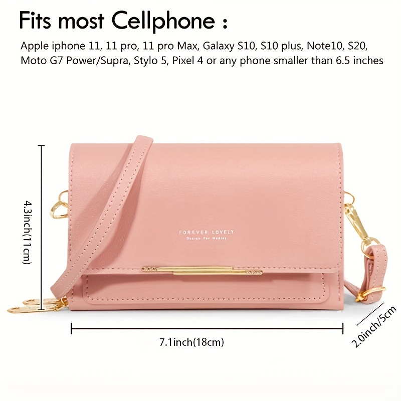 Kleine Umhängetasche für Damen, Umhängetasche mit Metalldekor und mehreren Reißverschlüssen für Telefon, tragbare Handtasche_voghion.com