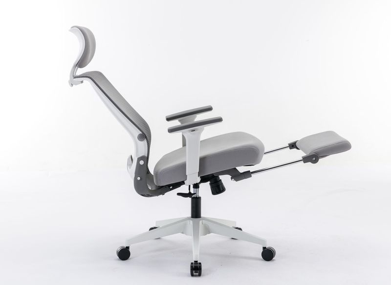 Ergonomic Office Chair With Lumbar Support & Headrest & Flip-up Arms Height Adjustable Rocking Home Office Desk Swivel High Back Computer Chair Warm Taupe Mesh Study Chair_voghion.com