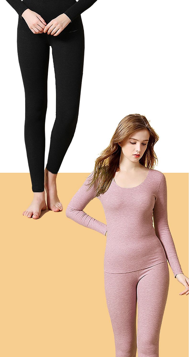La ropa interior térmica de las mujeres de seda del terciopelo de las mujeres fijó ningún calzoncillos largos calientes de la superficie del AB de la calefacción del rastro_voghion.com