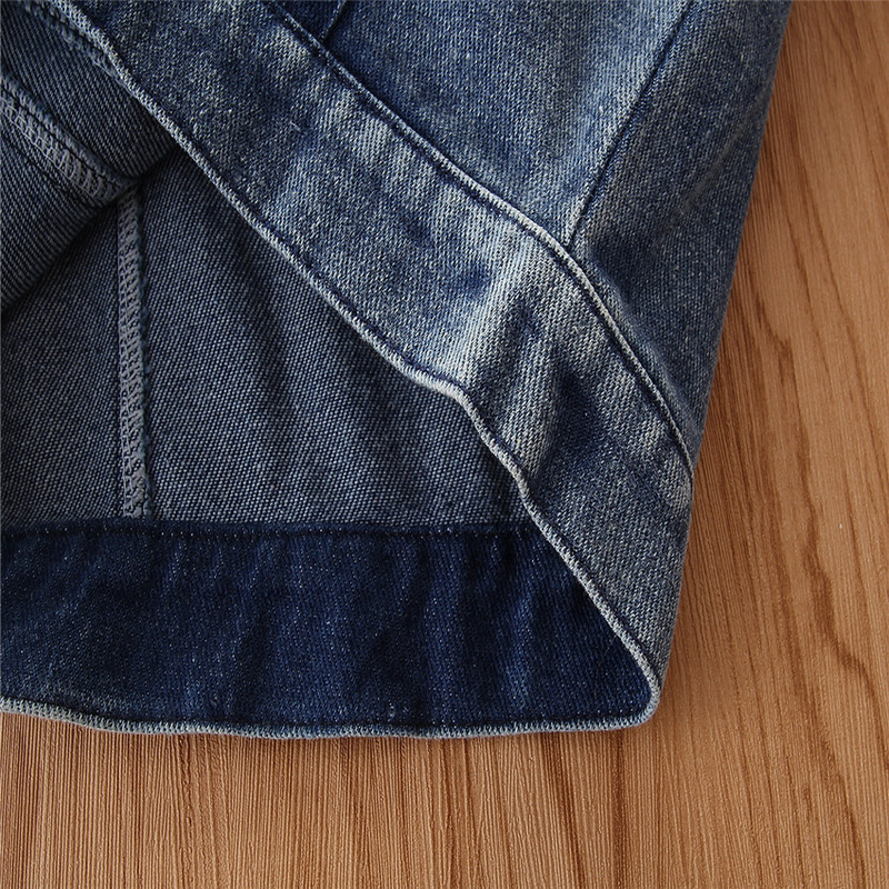 Giacca di jeans da ragazza Giacca autunnale con lettere d'amore con paillettes per bambini_voghion.com