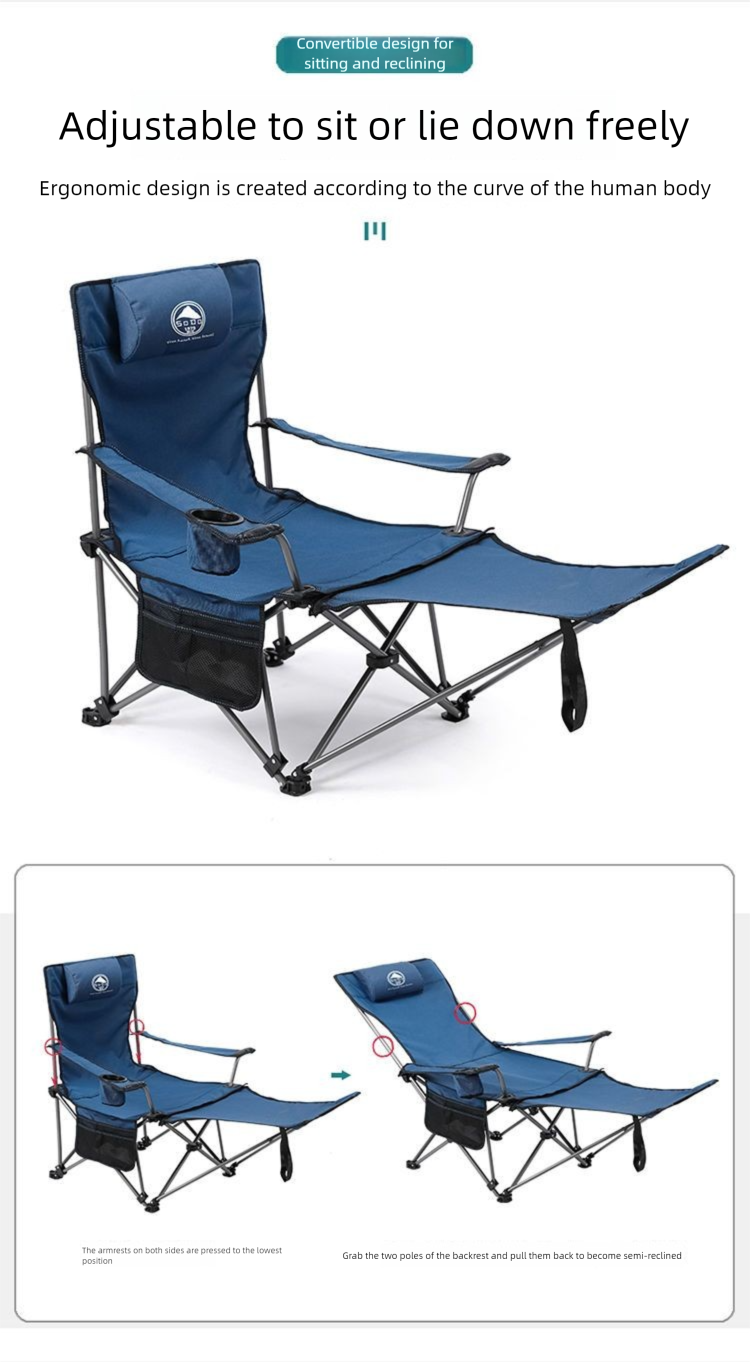 Sgabello piccolo portatile da campeggio per esterni, da spiaggia, con schienale, da pesca, da letto pieghevole, da ufficio, per pisolini, reclinabile_voghion.com