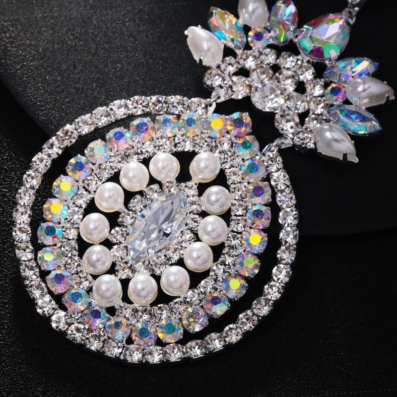 Unique Geometric Earrings Exaggerated Rhinestone Ear Pendants Stage Show Accessories For Women_voghion.com