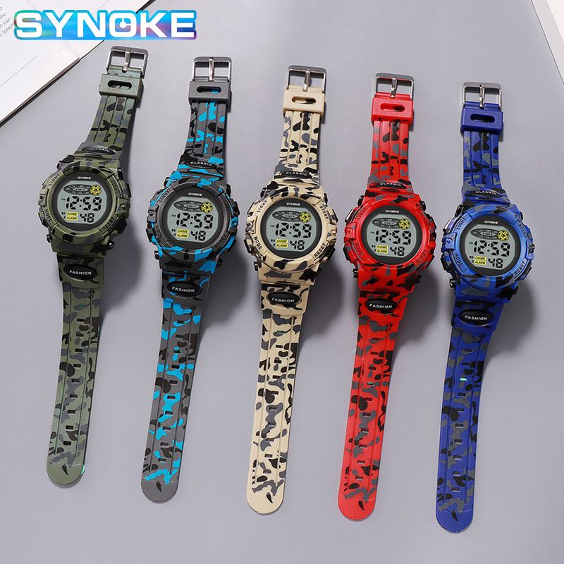 Factory Goods SYNOKE Colorful Luminous Children's Dial Student Electronic Camouflage Sports Watch_voghion.com