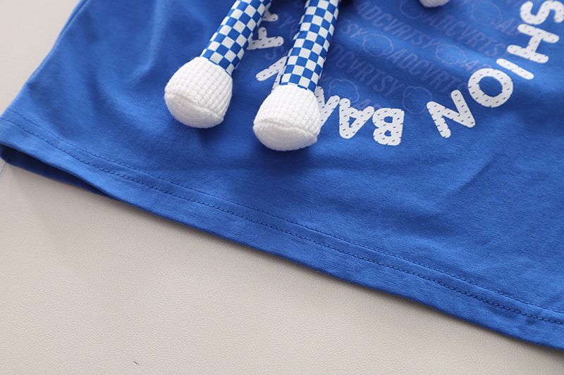 Summerkostüm 2024 Neit Moudegt Jongen Huesenpopp Kuerzärmlech Zwee-Stéck Set fir Puppelcher a Kannermoud_voghion.com