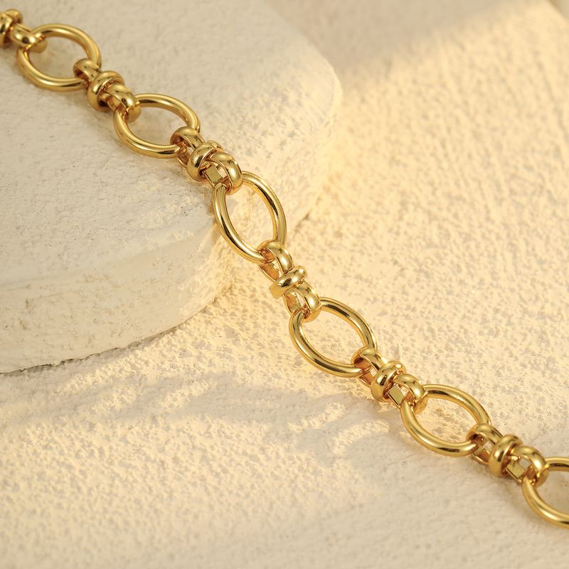 Punk Interlocking Stainless Steel Non Fading Thick Bracelet Fashionable Personality All Match Hand Jewelry_voghion.com