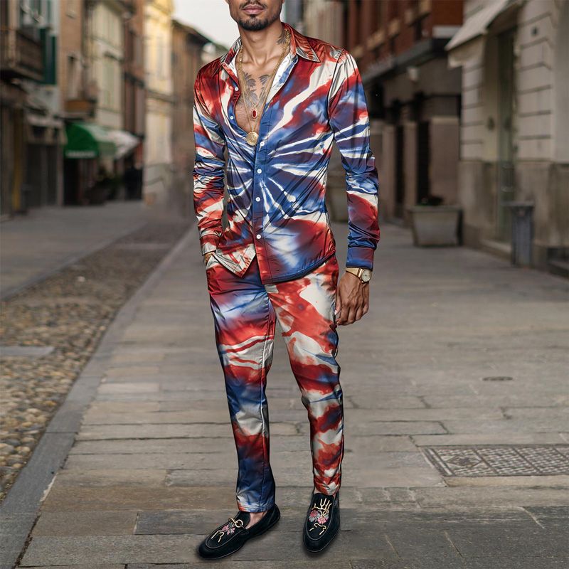 Set di camicie da uomo primavera/estate 2025, con stampa di marca, alla moda, semplice, a maniche lunghe, di alta qualità e comode._voghion.com