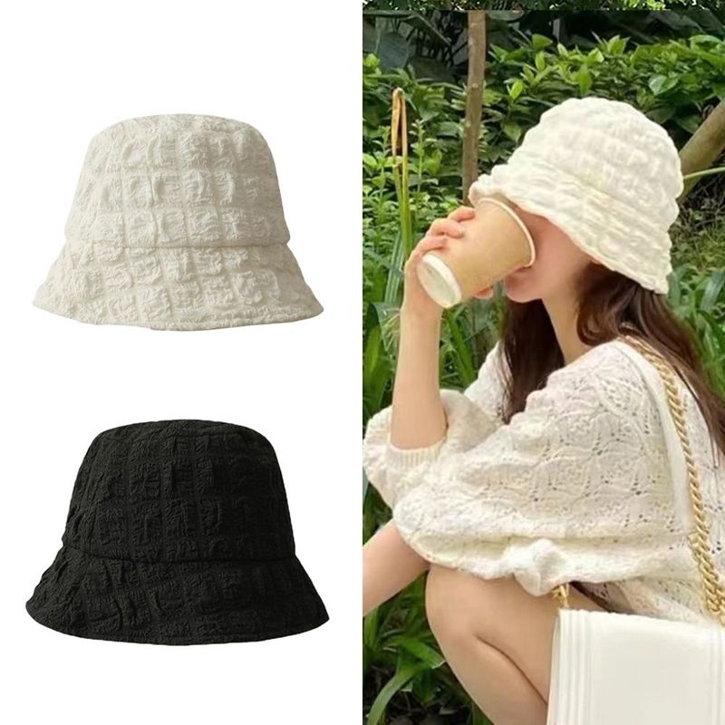 Pălării de vară unisex din bumbac, cu protecție solară, Panama, pentru bărbați, în aer liber, pentru pescari, plajă, Seersucker, Sunbonnet, Fedoras_voghion.com