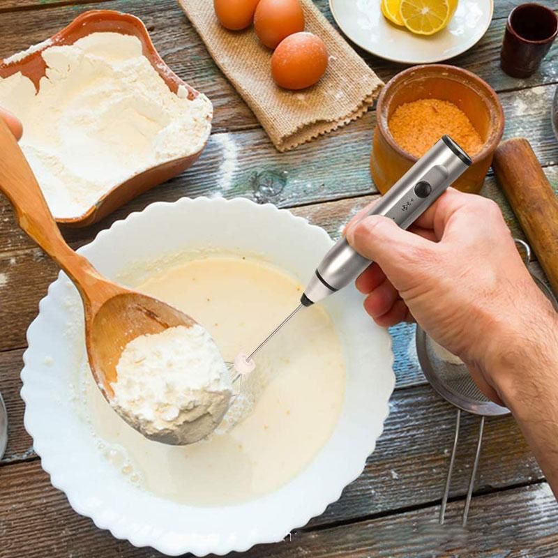 Juhtmevabad piimavahustajad Elektriline käeshoitav blender USB-ga elektriline mini kohvivispliga mikser kohvi ja cappuccino kreemi jaoks_voghion.com