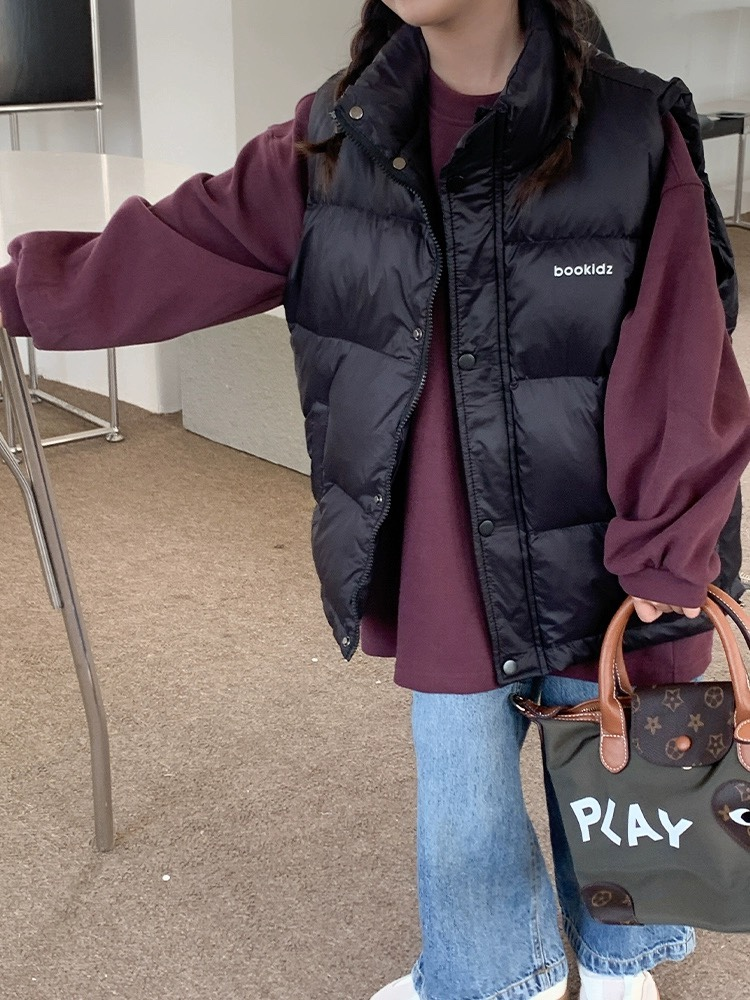 Ragazzi e ragazze giubbotti di cotone piumino invernale per bambini medi e grandi hanno ispessito le spalle classiche Yanqi all'esterno degli indumenti di cotone_voghion.com