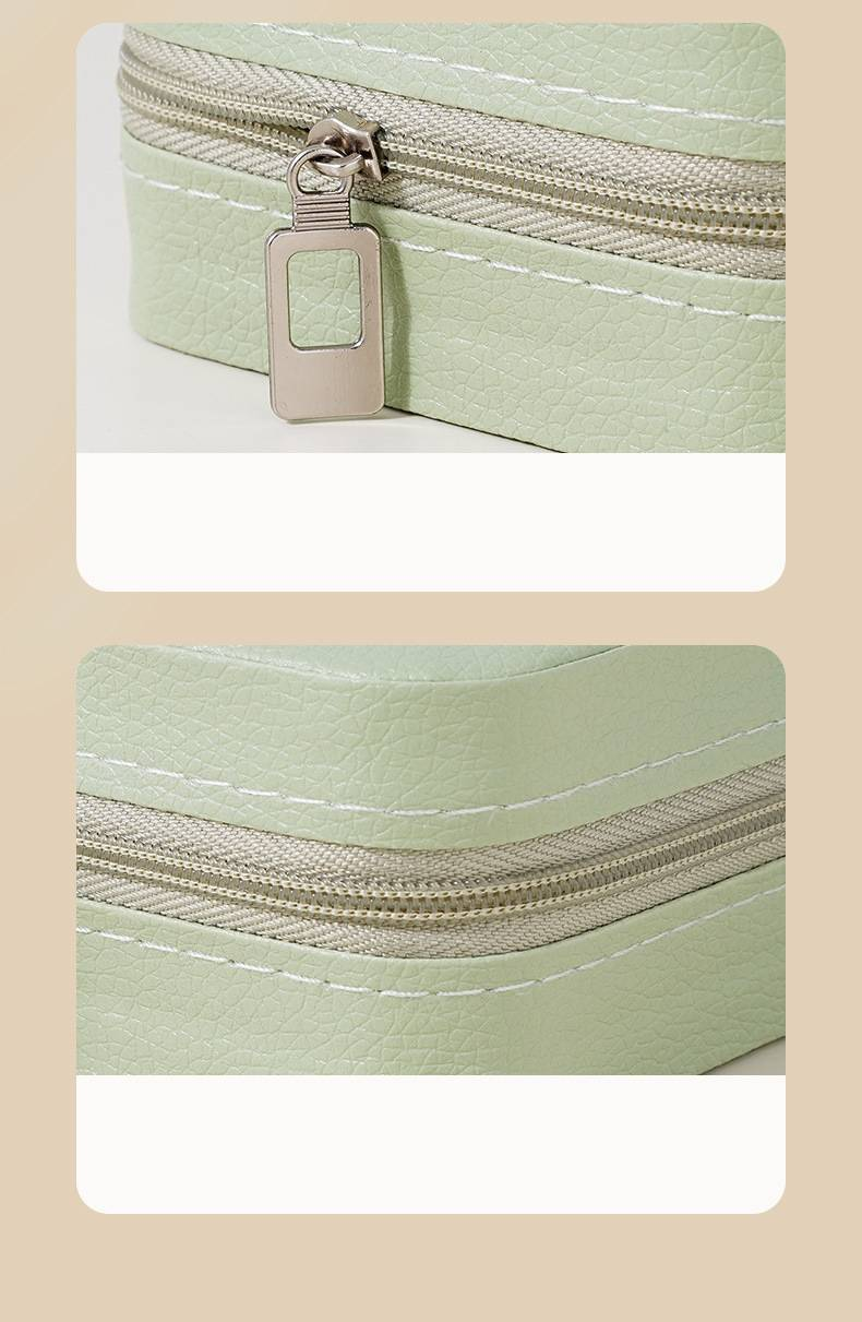 Schmuckschatulle für die Familie, tragbar, kleine Aufbewahrungsbox für Halsketten, Ringe und Ohrringe, für unterwegs, niedlicher Schmuck_voghion.com