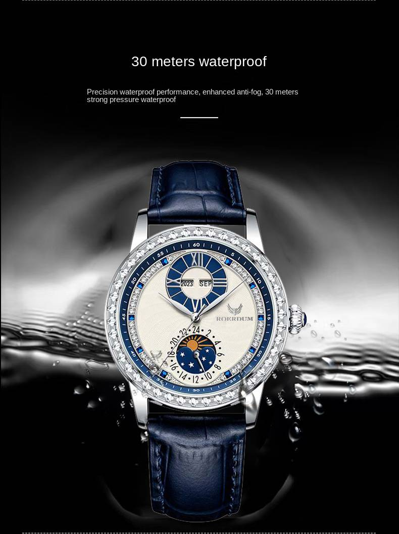 ROERDUM Galaxy Star Series-Dawn-R422 automaatse mehaanilise liikumisega veekindel vabaaja meeste käekellade mehaaniline käekell_voghion.com