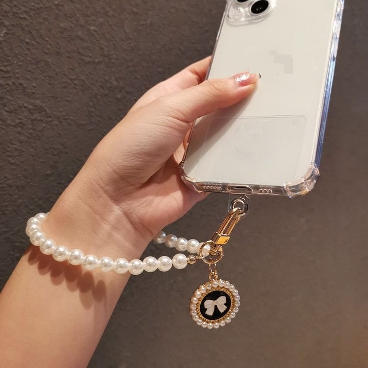 Perle Perlen Handy Kette Bogen Zubehör Anhänger Schlüsselanhänger Mädchen süße Gepäck Anhänger_voghion.com
