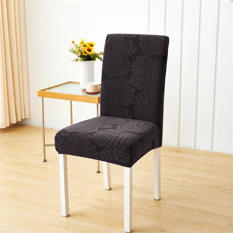 Luxury Leaf-Print Elastic Chair Covers – Thickened Polyester, Full Coverage & Stylish Design (Pink, Burgundy, Beige & More)_voghion.com