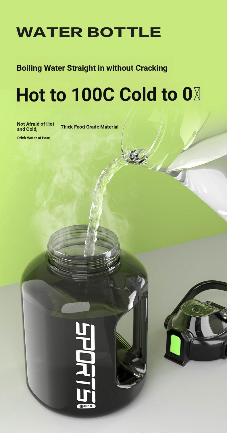 Tazza d'acqua di grande capacità, per uomo e donna, portatile, per sport, fitness, pancia, Dundong, secchio, tazza spaziale in plastica_voghion.com