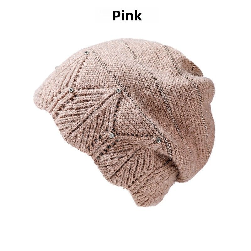 con strass, set di sciarpe foderate in pile per l'autunno e l'inverno, stile trendy e versatile lavorato a maglia, stile celebrità di Internet_voghion.com