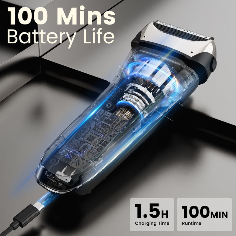 New Foil Electric Cordless Shaver For Men Wet/Dry Razor USB Rechargeable_voghion.com