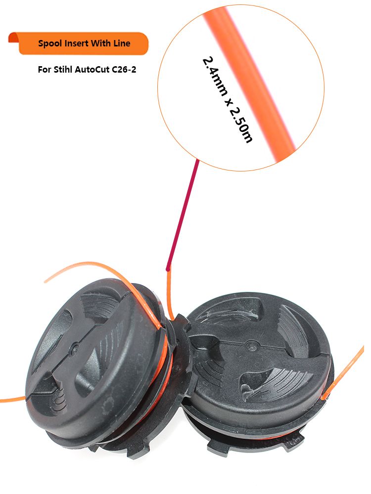Bump Knob Insert Spool With Nylon e For Stihl AutoCut 26-2 Mowing Head 4002 740 6900_voghion.com