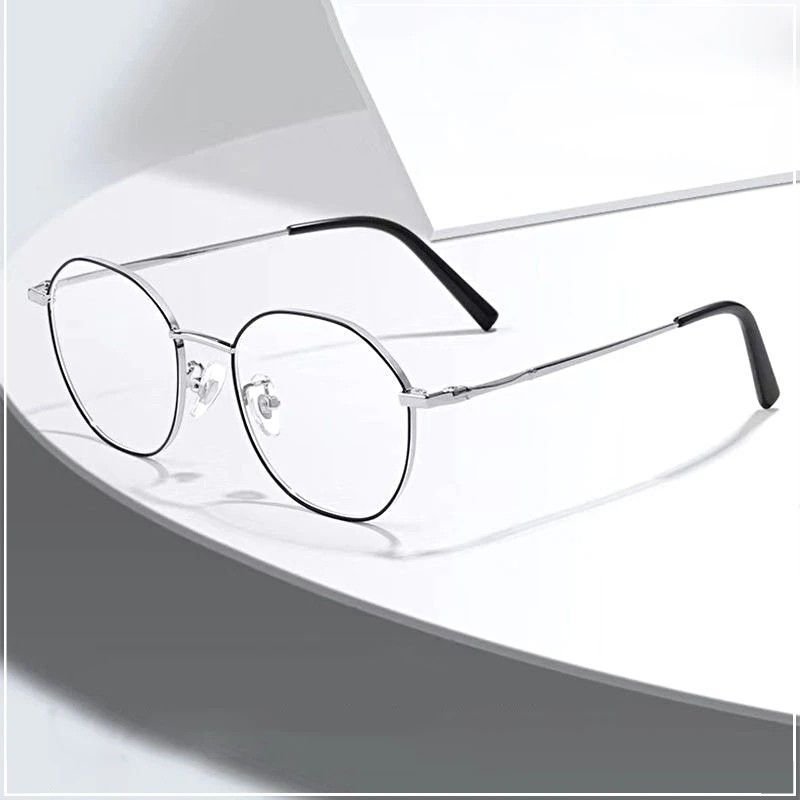 Metall Runde Anti Blaues Licht Gläser Frauen Männer Klassische Quadratische Brillen Rahmen Transparente Computer Gläser Oculos feminino_voghion.com