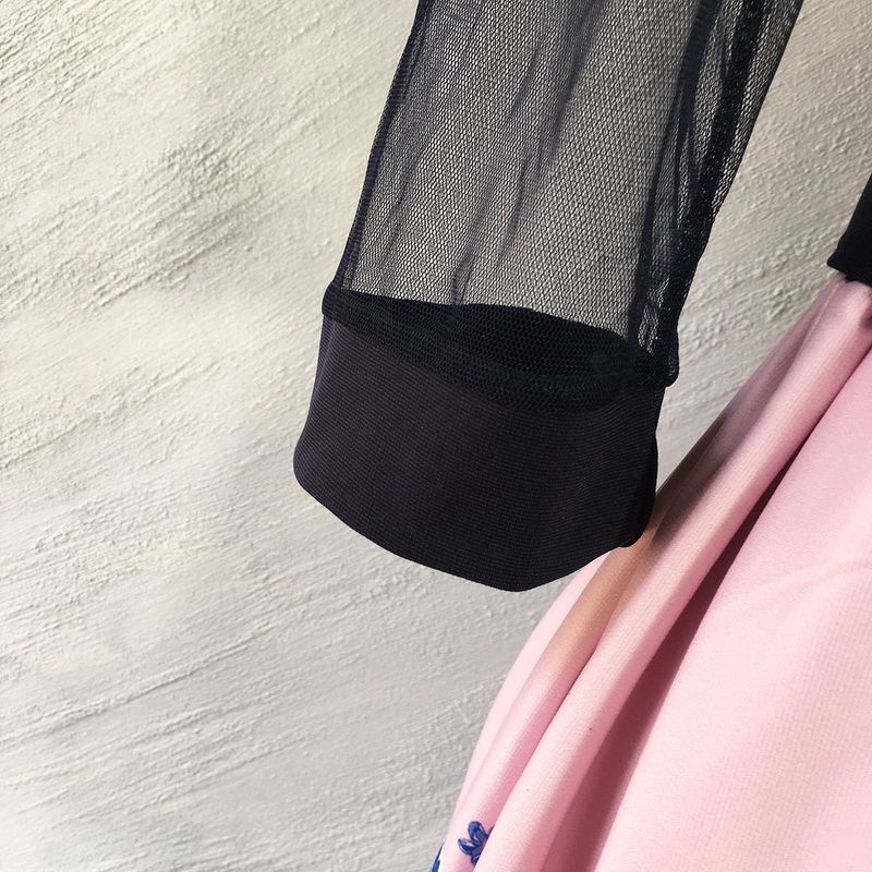 Women's Clothing Printing And Solid Color One Shoulder Lotus Leaf Sleeves Waist Cinching A Line Skirt With Same Color Belt_voghion.com