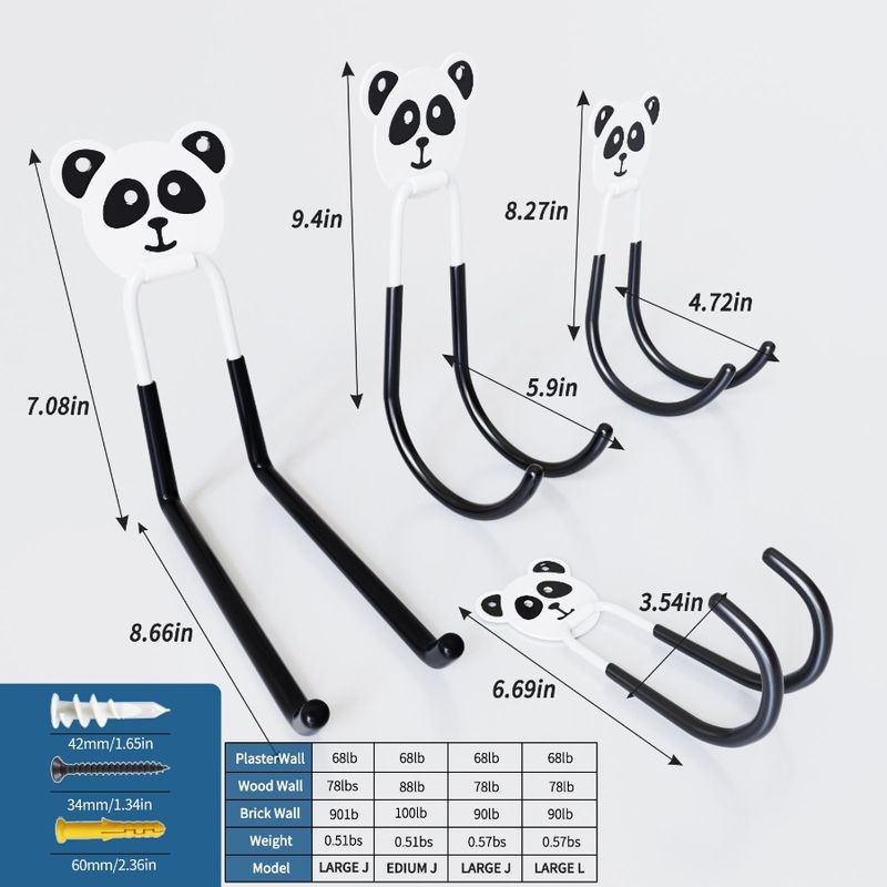 Garage Storage Hooks 10 Pieces Heavy Steel Tools Utility J Wall Mount Suitable For Bicycles Chair Ladders And Garden Finishing_voghion.com
