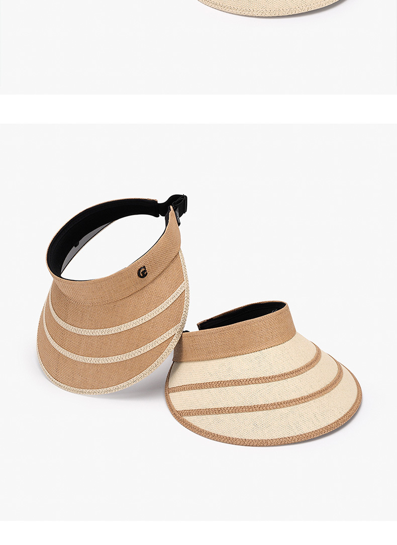 Large Brim Cycling UV Protection Empty Top Sun Protection Hat Women's Sun Hat Fashionable Simple Sun Hat_voghion.com