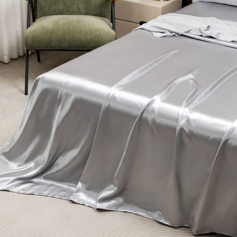 Set di lenzuola lisce come la seta con lenzuolo con angoli - 8 colori di lusso | Singolo/Matrimoniale/Queen/King Size | Poliestere antipiega e delicato sulla pelle_voghion.com