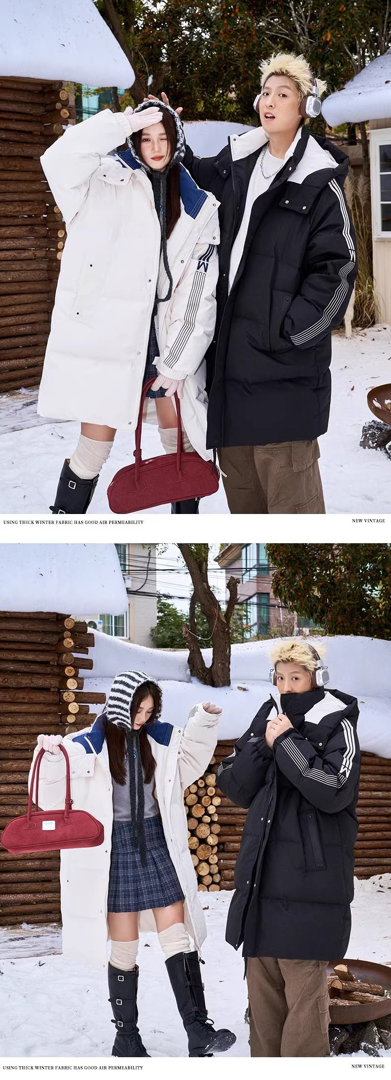 Giacca da uomo di media lunghezza, invernale 2024, nuova giacca da uomo alla moda in stile americano, con fodera in pile a righe, calda e spessa_voghion.com