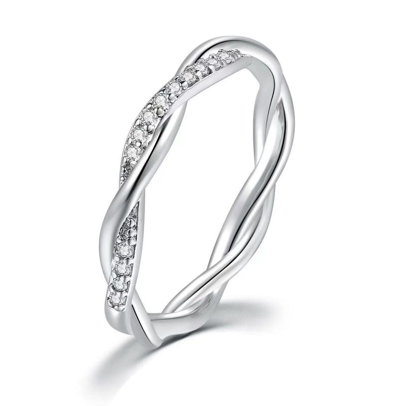 New Simple Luxury Single Row Diamond Ring Couple For Women Niche High-end Sense Rings_voghion.com