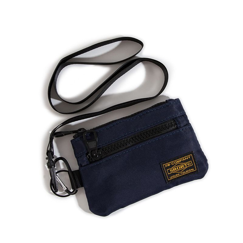 Borsa a tracolla unisex piccola, alla moda, casual, versatile, in tessuto Oxford, stile da lavoro, portamonete, semplice, portachiavi, borsa per carte_voghion.com