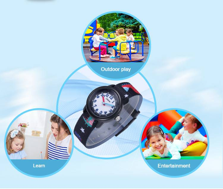 Children's watch Children's cartoon watch Waterproof children's timebelt cartoon quartz watch_voghion.com