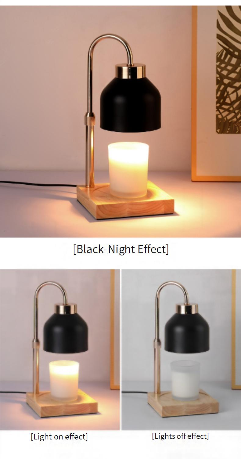 Lampe à cire, bougie, huile essentielle, lampe de table, chambre à coucher, simple, créative, sans feu, décoration, peut être soulevée et abaissée_voghion.com