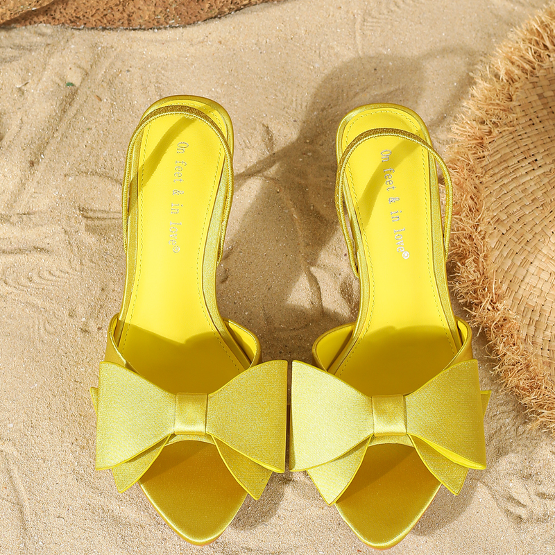 Scarpe da donna con tacco a spillo, stiletto, punta a punta, con fiocco, stiletto, stile francese, sandali con un cinturino da donna_voghion.com