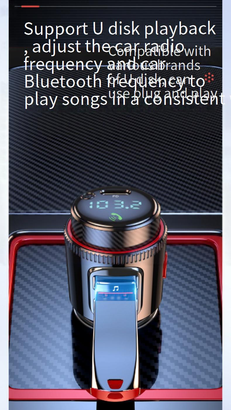 Car Chargers Car Bluetooth Player QC3.0 Fast Charge Flash Charge Bluetooth Car Charger FM Transmitter Car Charger_voghion.com