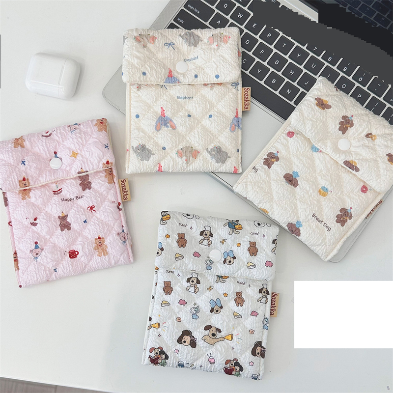 Borsa portaoggetti per maternità con motivo a orso dei cartoni animati in rilievo, borsa igienica, borsa portatrucchi portatile per uscire_voghion.com