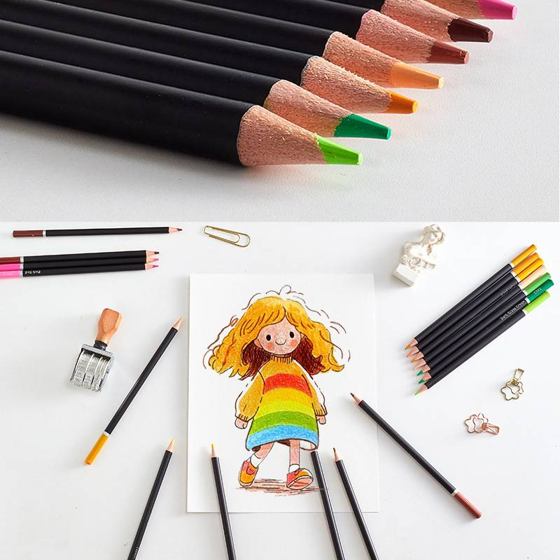 Professional Single Colored Pencil - Artist-Grade Oil-Based Core, Wooden Barrel For Sketching & Coloring_voghion.com